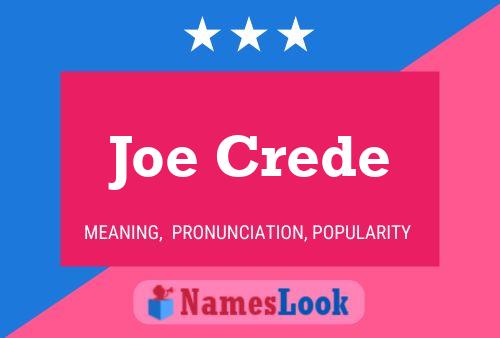 Joe Crede Name Poster