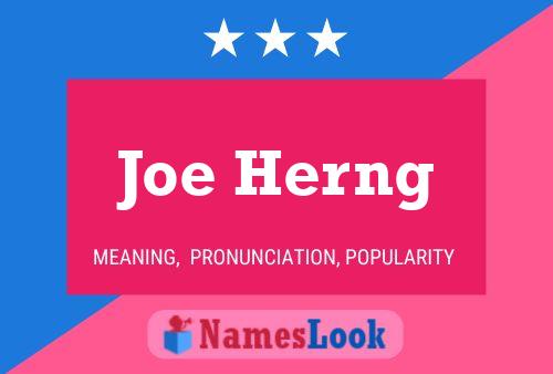 Joe Herng Name Poster