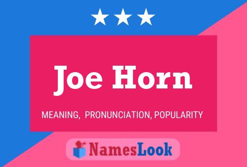 Joe Horn Name Poster