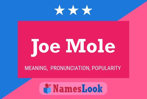 Joe Mole Name Poster