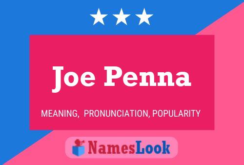 Joe Penna Name Poster