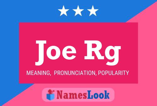 Joe Rg Name Poster