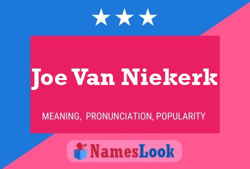 Joe Van Niekerk Name Poster