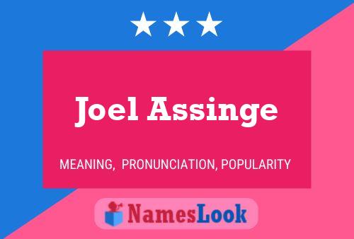 Joel Assinge Name Poster