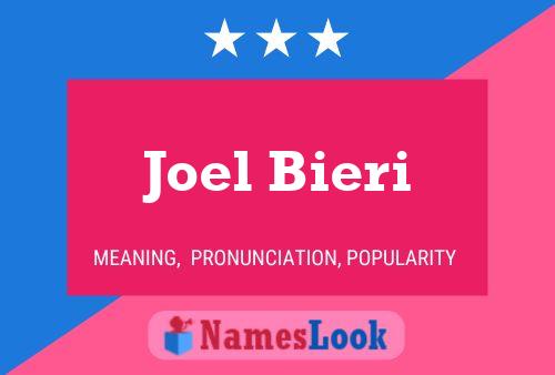 Joel Bieri Name Poster