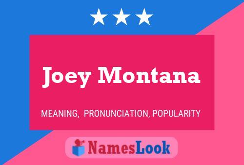 Joey Montana Name Poster