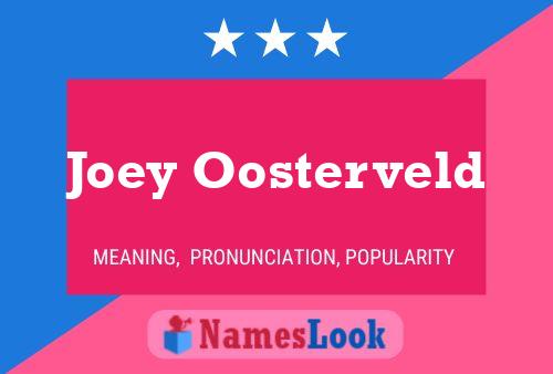 Joey Oosterveld Name Poster