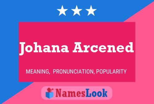 Johana Arcened Name Poster