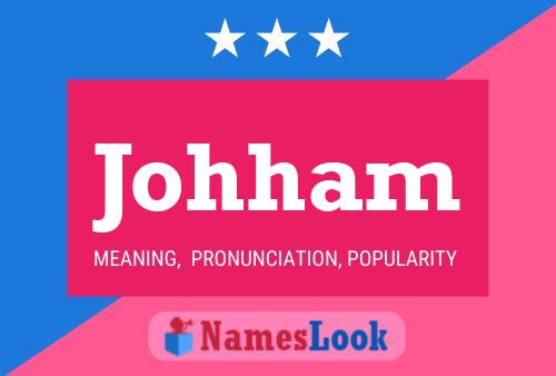 Johham Name Poster