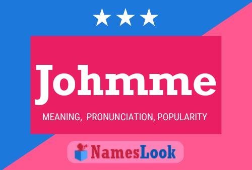 Johmme Name Poster