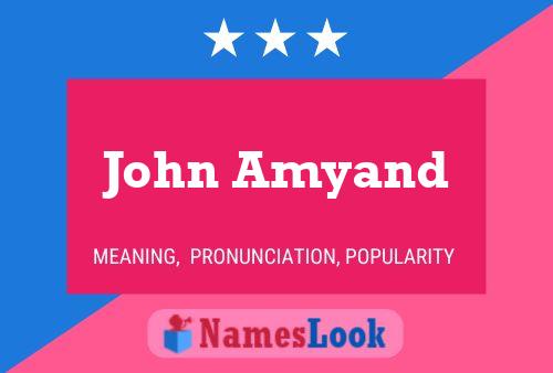 John Amyand Name Poster