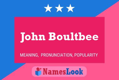 John Boultbee Name Poster