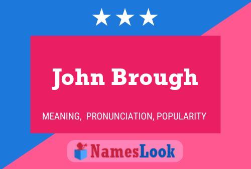 John Brough Name Poster