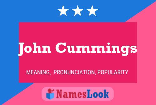 John Cummings Name Poster