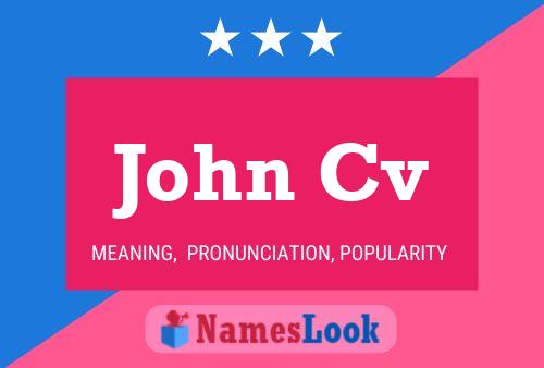 John Cv Name Poster