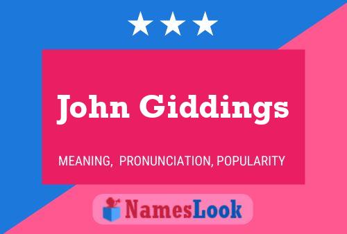 John Giddings Name Poster