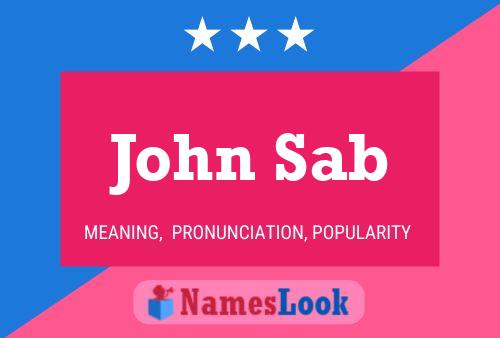 John Sab Name Poster