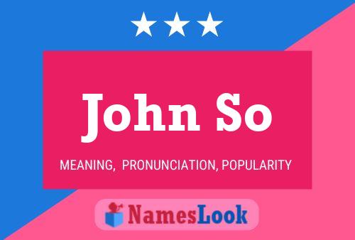 John So Name Poster