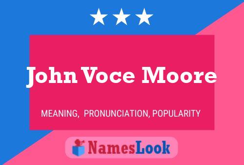 John Voce Moore Name Poster