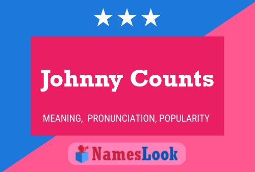 Johnny Counts Name Poster