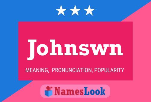 Johnswn Name Poster