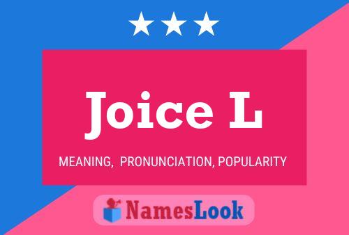 Joice L Name Poster