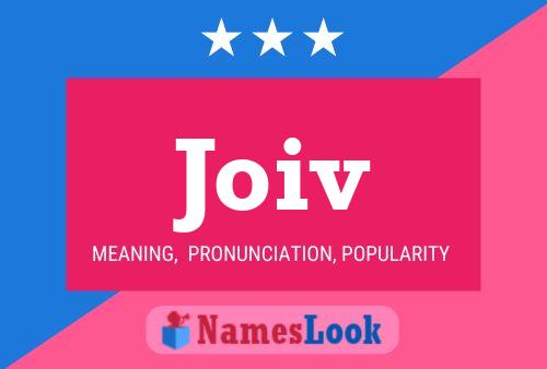 Joiv Name Poster