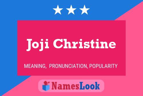 Joji Christine Name Poster