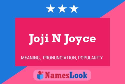 Joji N Joyce Name Poster