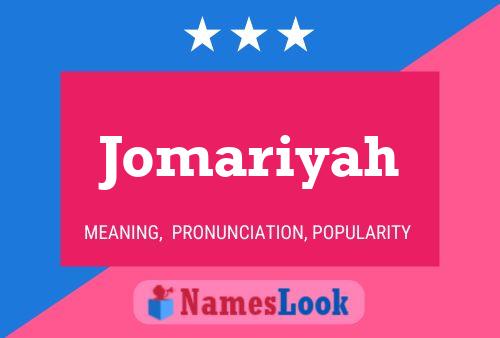 Jomariyah Name Poster