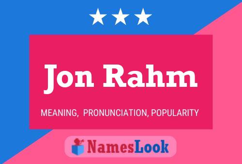 Jon Rahm Name Poster