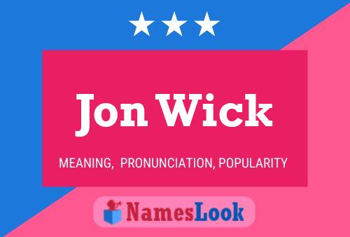 Jon Wick Name Poster