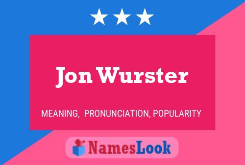 Jon Wurster Name Poster