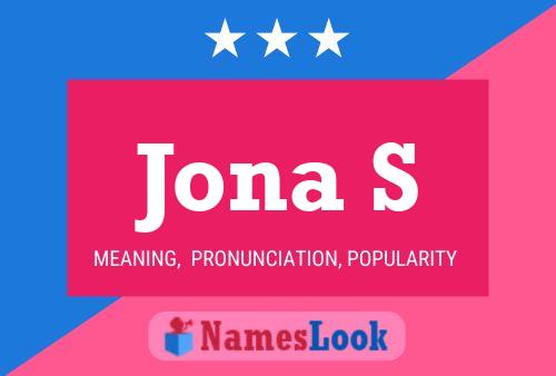 Jona S Name Poster