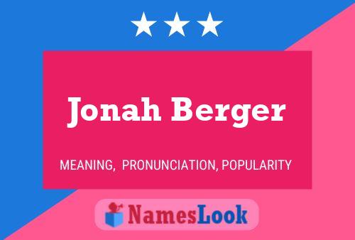 Jonah Berger Name Poster