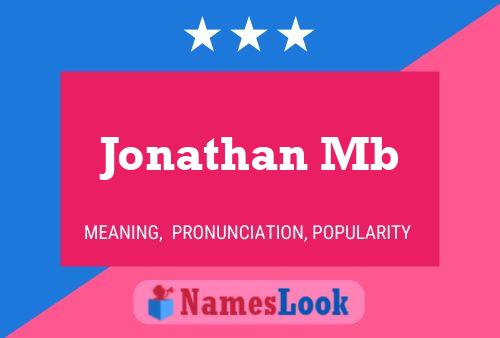 Jonathan Mb Name Poster