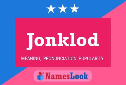 Jonklod Name Poster