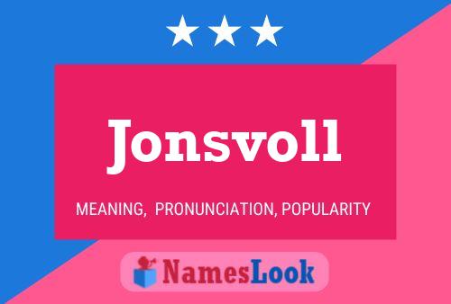 Jonsvoll Name Poster