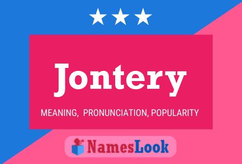 Jontery Name Poster