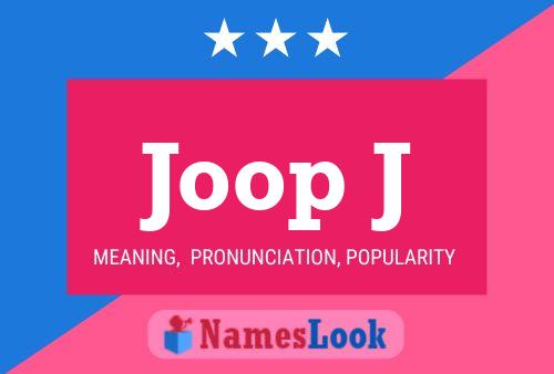 Joop J Name Poster