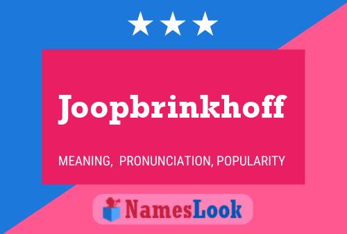 Joopbrinkhoff Name Poster