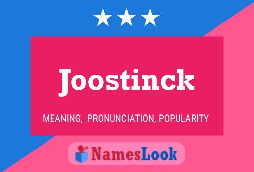 Joostinck Name Poster