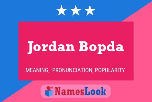 Jordan Bopda Name Poster