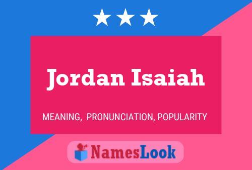 Jordan Isaiah Name Poster