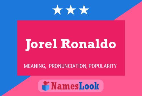 Jorel Ronaldo Name Poster