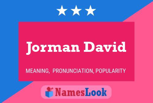 Jorman David Name Poster