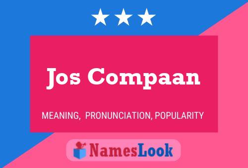 Jos Compaan Name Poster