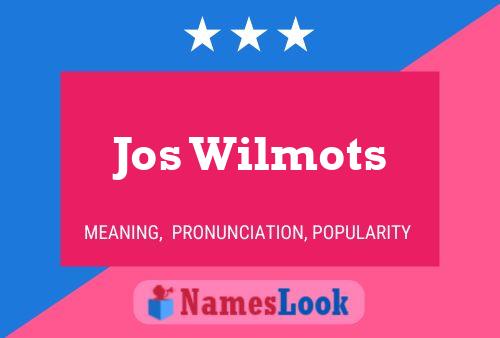 Jos Wilmots Name Poster