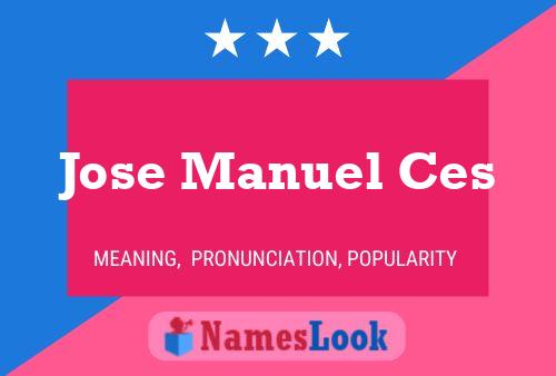 Jose Manuel Ces Name Poster