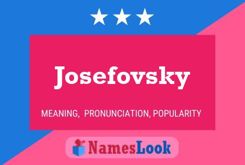 Josefovsky Name Poster